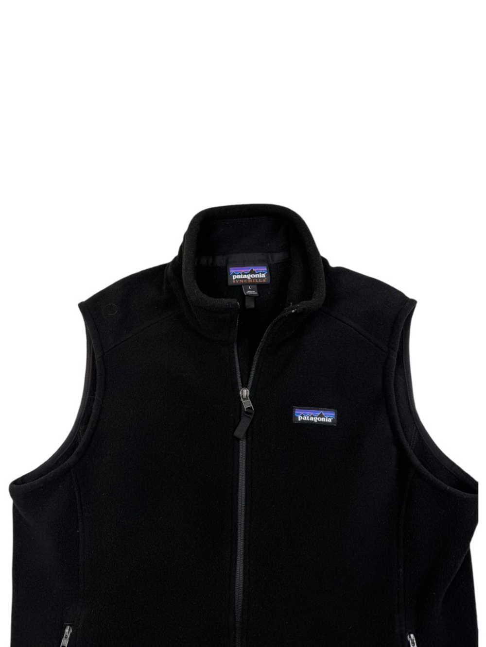 Patagonia Synchilla Fleece Vest Womens Large Black Full Zip Style 23015 - Picture 4 of 11